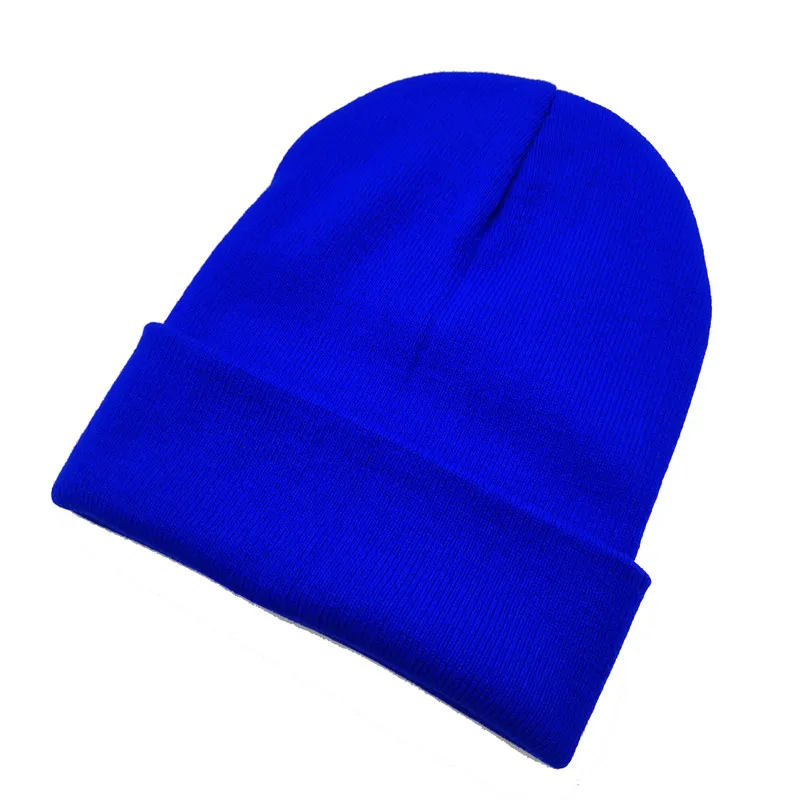 Winter Autumn Solid Color Adult Child Unisex Beanies Hats Large Big Ice Cream Windproof Keep Warm Cold Caps Plus Size Men W24
