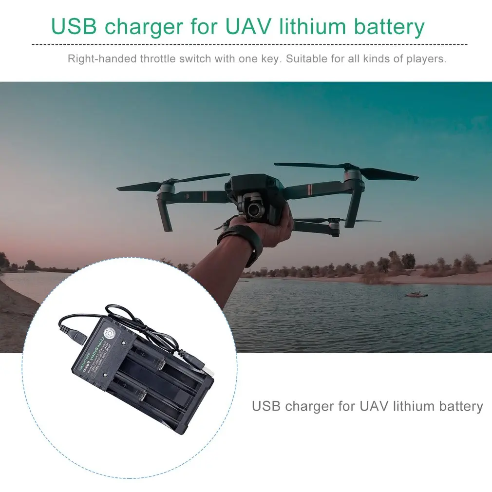 USB 18650 Батарея Зарядное устройство черные 4 слота AC 110V 220V двойной для QI