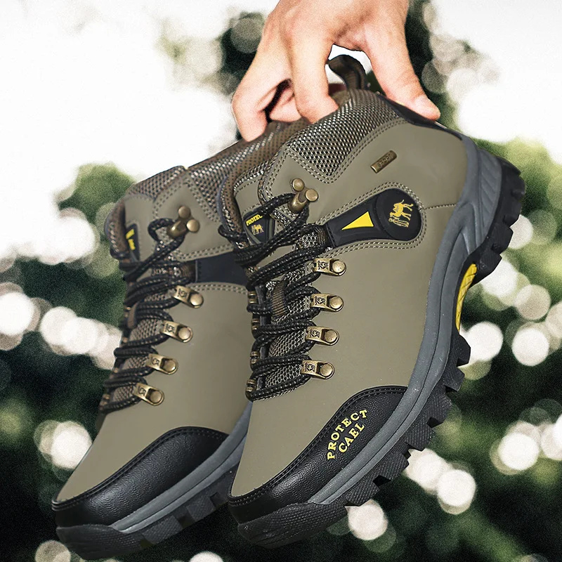 

Men's Shoes New Outdoor Boots Snow Desert Non-slip Safety Shoes Hiking Trekking Boots Men's Boots Low Cut Thick Sole
