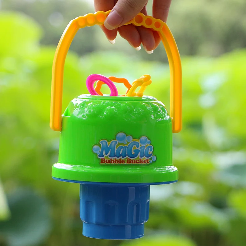 Creative Kids Toys Magic Anti-sprinkler Portable Bubble Bucket Children Wand Toy Blower Gift Outdoor Fun Drop Shipping | Игрушки и хобби