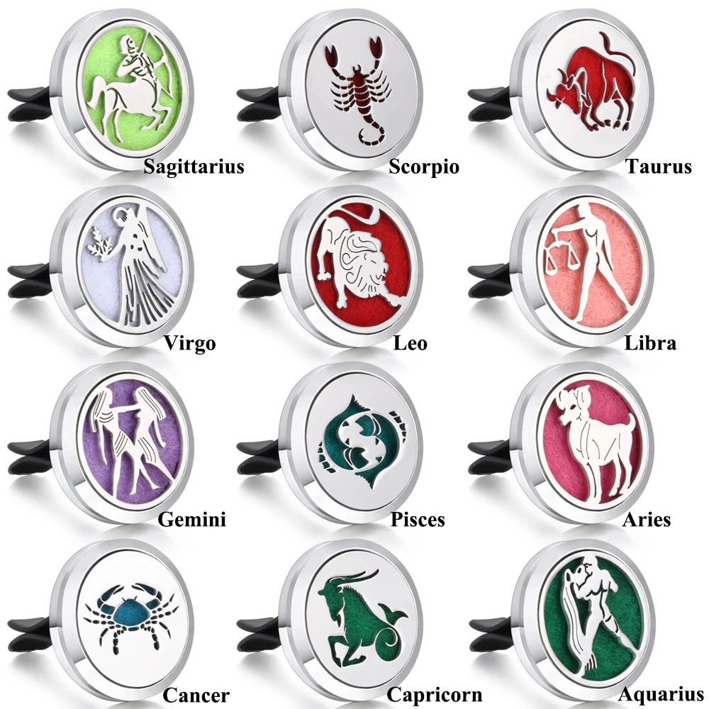 12 созвездий автомобильный воздушный диффузор медальон 30 мм освежитель из