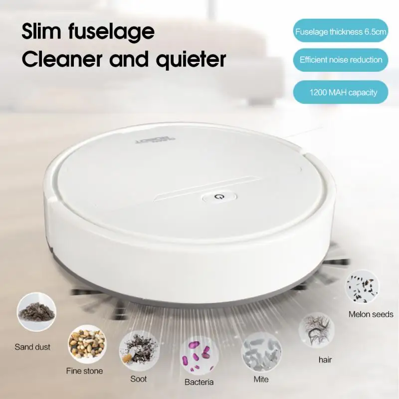 1800Pa Multifunctional Smart Robot Vacuum Cleaner 3-In-1 USB Charge Dust Cleaning Dry Wet Sweeping for Home | Дом и сад