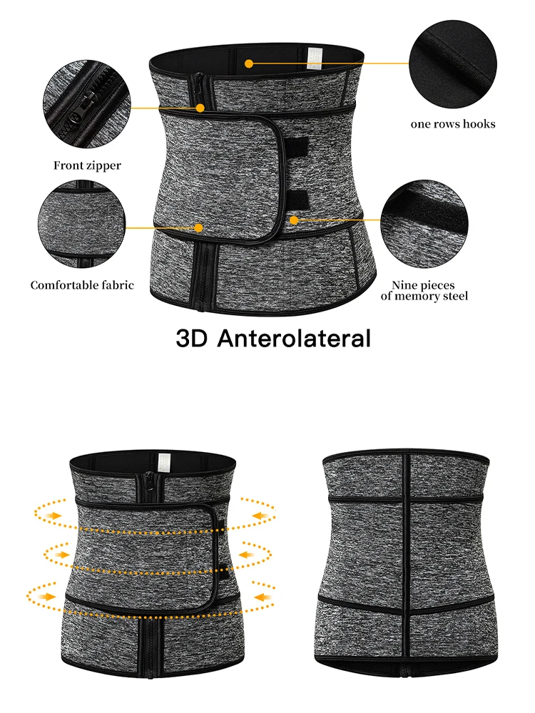 Тренажер для талии неопреновый пояс похудения Пот сжигания жира Высокая