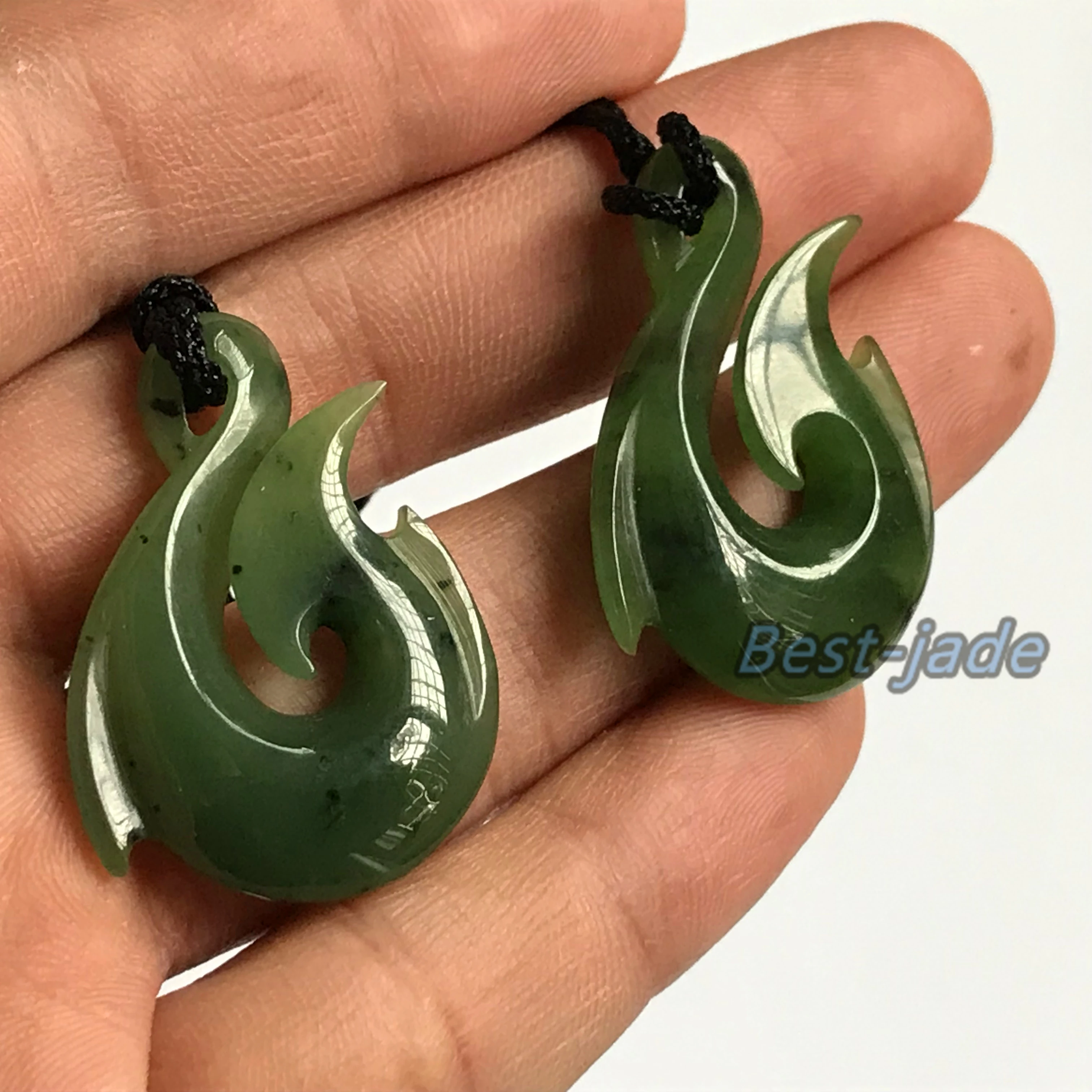 Натуральный зеленый подвеска с нефритом Maori Koru крючок для рыбы Стильное женское