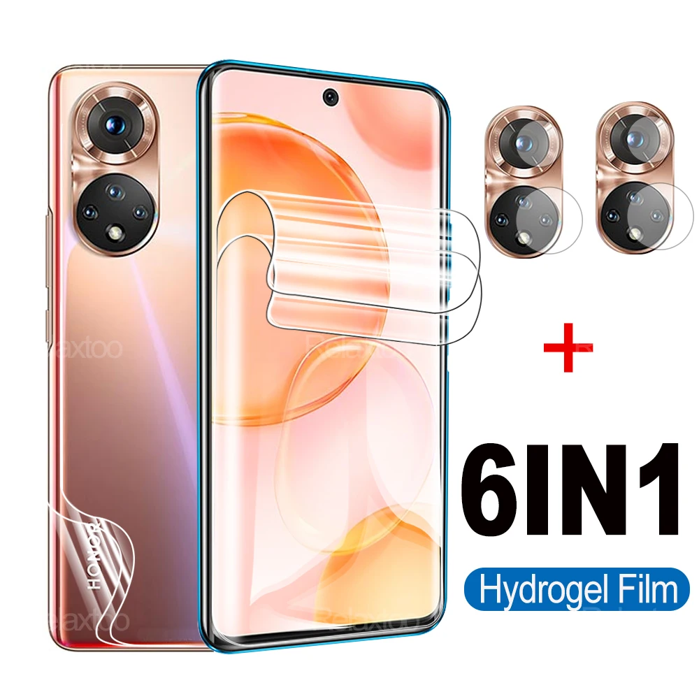 

6in1 Full Coverage Hydrogel Film For Huawei Honor 50 Pro Safety Phone Screen Film Camera Protector Film Honer 50 SE 50 Not Glass