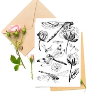 dragonfly flower girl clear stamps for diy scrapbooking card making silicone stamps fun decoration supplies