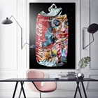 Граффити Art Frida Cola Pop-top Girl Красочный Рисунок Современная фотография Холст Гостиная Спальня домашний декор