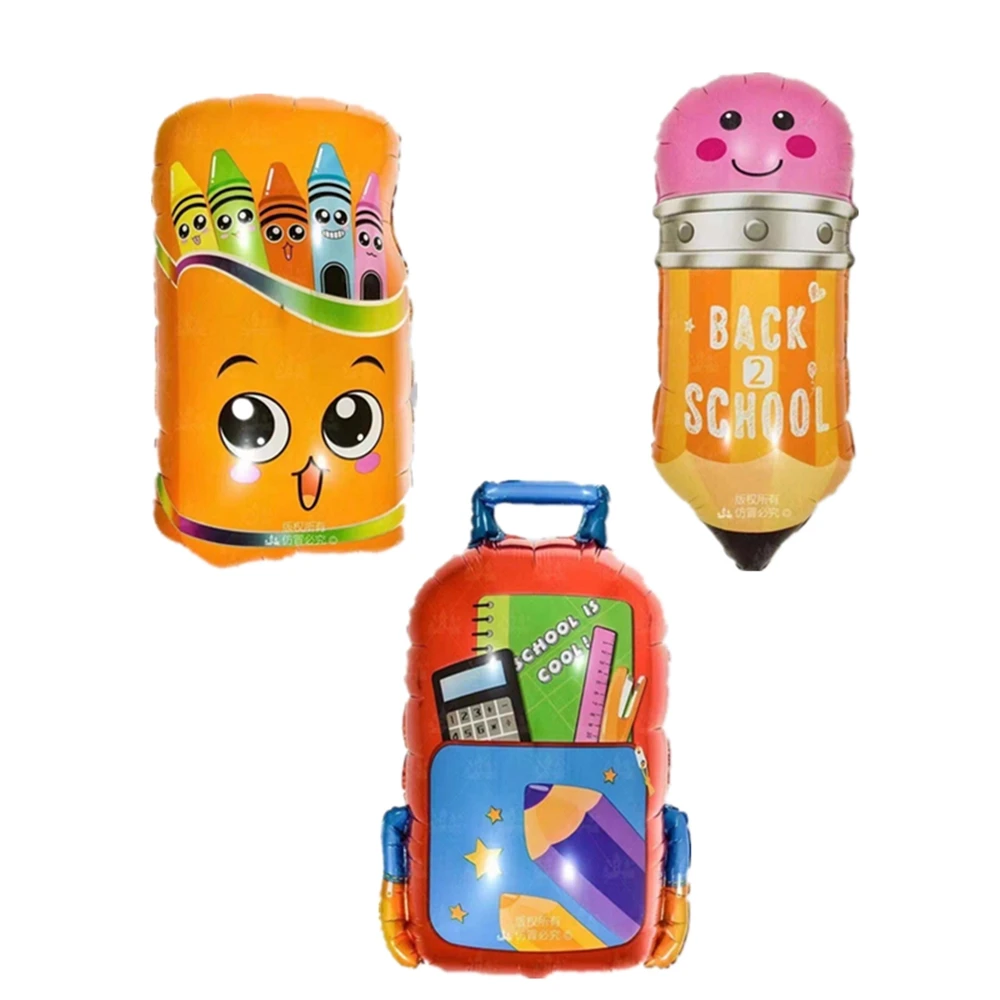 Новая цветная школьная крутая Фольга Воздушный шар школьный карандаш коробка