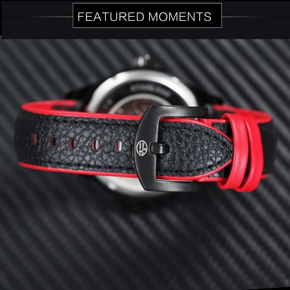 FORSINING Спорт Для мужчин s часы от топ бренда роскошные скелет автоматические для