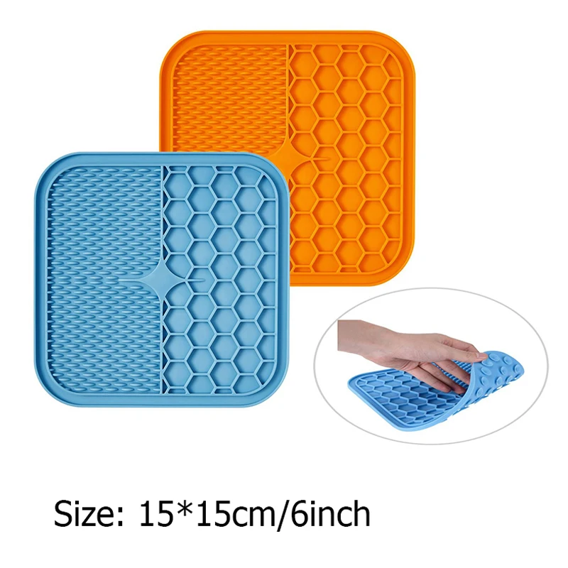 

Pet Lick Pad Slower Feeder Pad Cats Dog Licky Mat Feeding Cats Dogs Licking Mat Pet Bathing Distraction Pads Silicone Dispenser