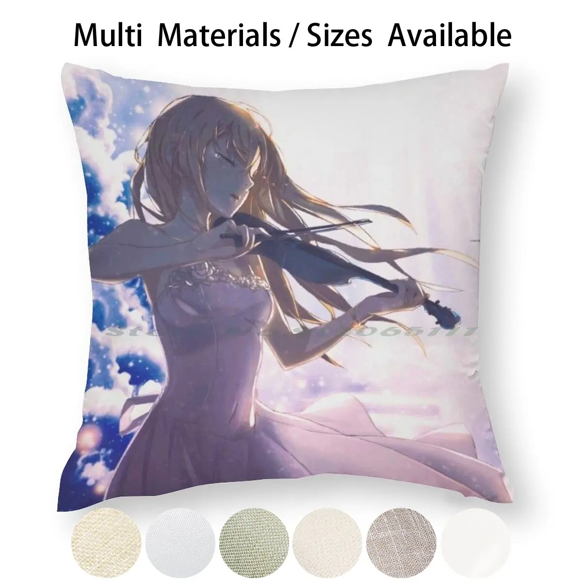 Чехол для подушки Kaori Art аниме Your Lie In April наволочка из хлопка и льна Miyazono Shigatsu Wa Kimi