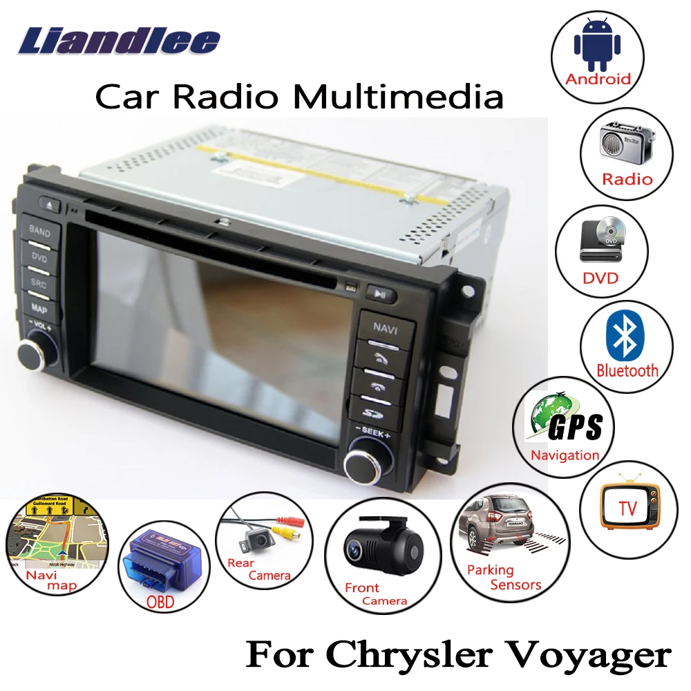 Автомагнитола Liandlee Android 8 0 для Chrysler Voyager 2008 ~ 2013 DVD плеер GPS навигация карты камера
