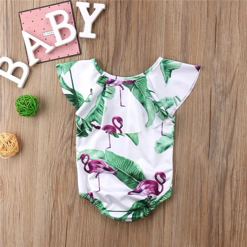 Одежда для маленьких девочек детский купальный костюм бикини с принтом пляжные