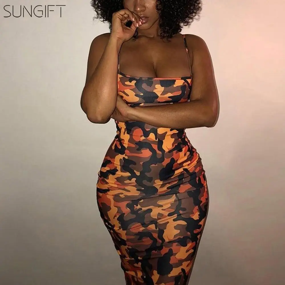 SUNGIFT Дашики Женская африканская сексуальная одежда камуфляжная повязка с