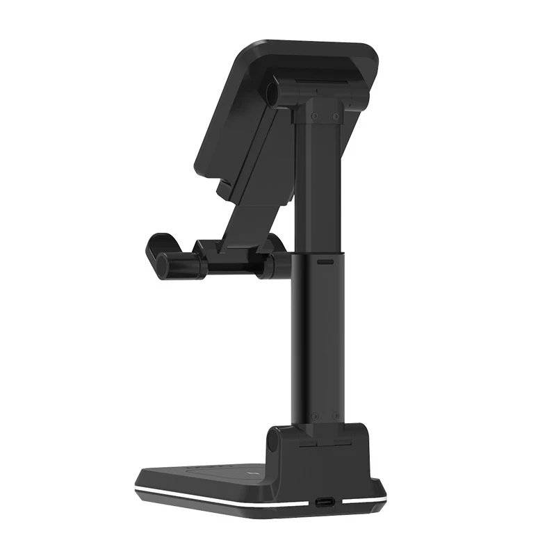 

2 In 1 Wireless Charger Stand Retractable Portable Phone Bracket 10W Qi Charging Dock Holder Accessories Holders Stands Bracket
