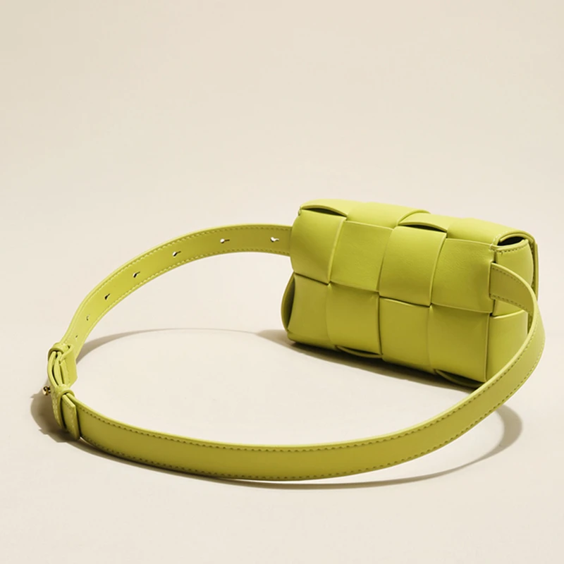 

Women's Branded Belt Waist Bag Leather Small Clutch Handbags Luxury Designer Chest Shoulder Mobile Phone Bag 2021