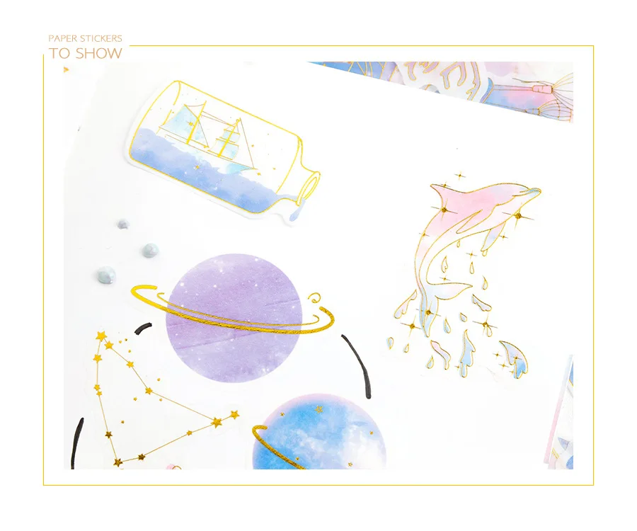 60 pcs/pack Dream Whale Decorative Sticker Set Diary Album Label Sticker DIY Scrapbooking Stationery Stickers Escolar