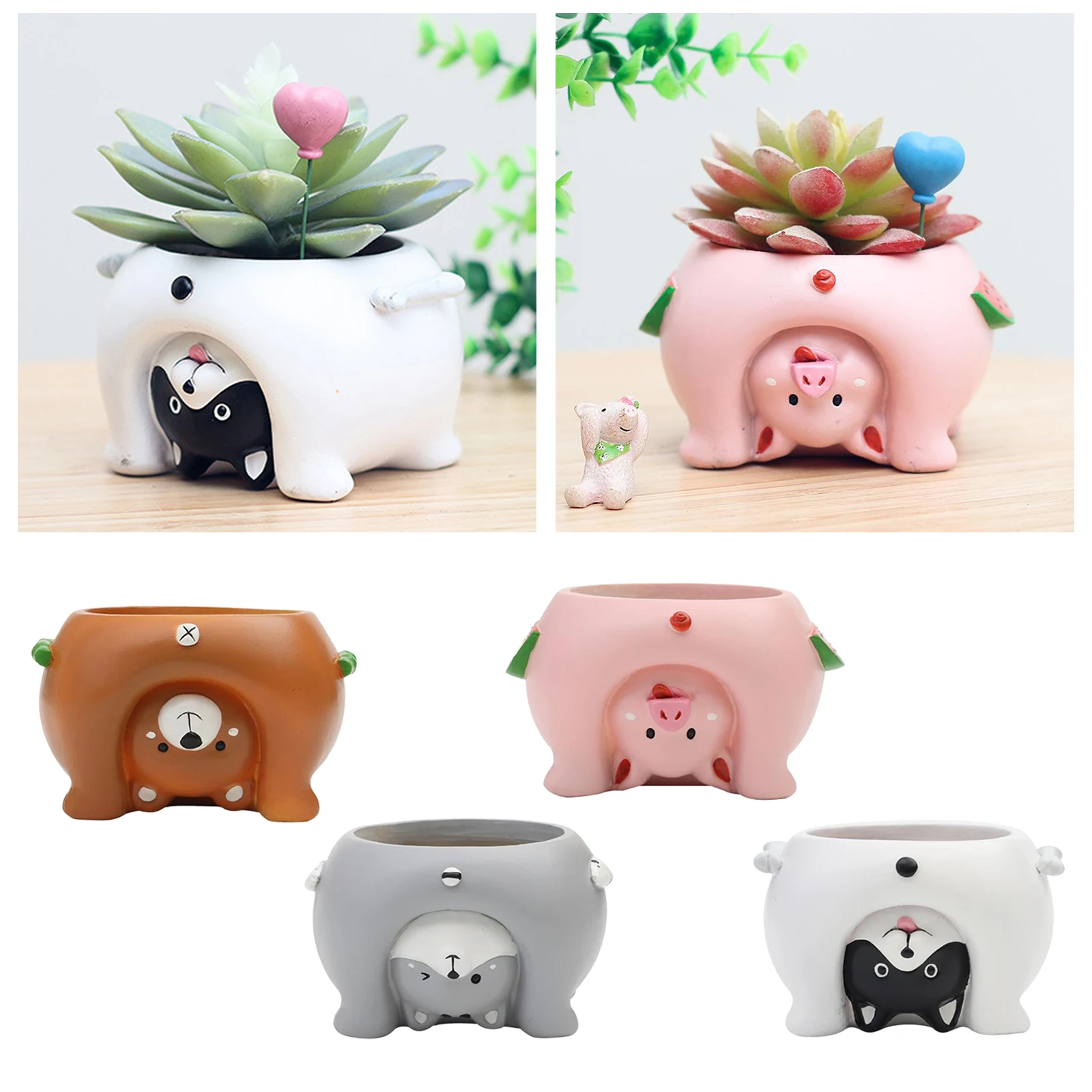 

Cute Elephant Planter Plant Pot - Animal Plant Pots Flower Pots Outdoor