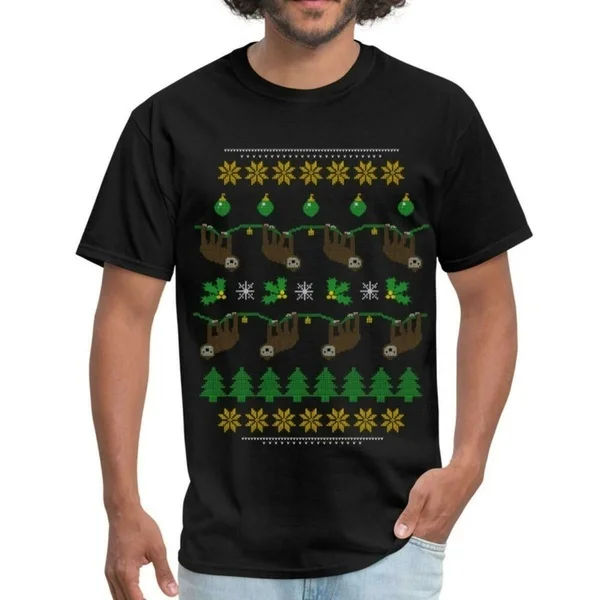 

Sloth Ugly Christmas Sweater Men's T-Shirt