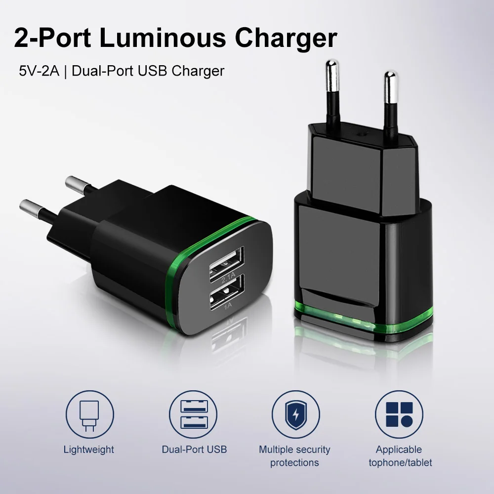Зарядное устройство с двумя USB-портами 5 В 2 А | Мобильные телефоны и аксессуары