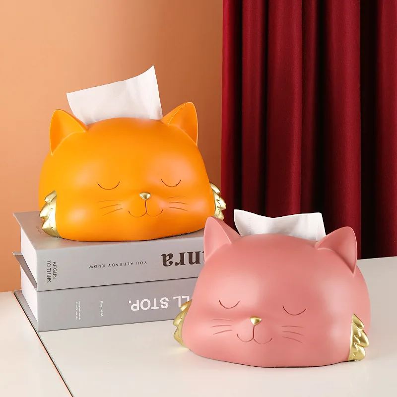 

Creative Cute Cat School Bag Tissue Box Soft Cartoon Paper Napkin Box Paper Box Desk Decoration Decorations for Home
