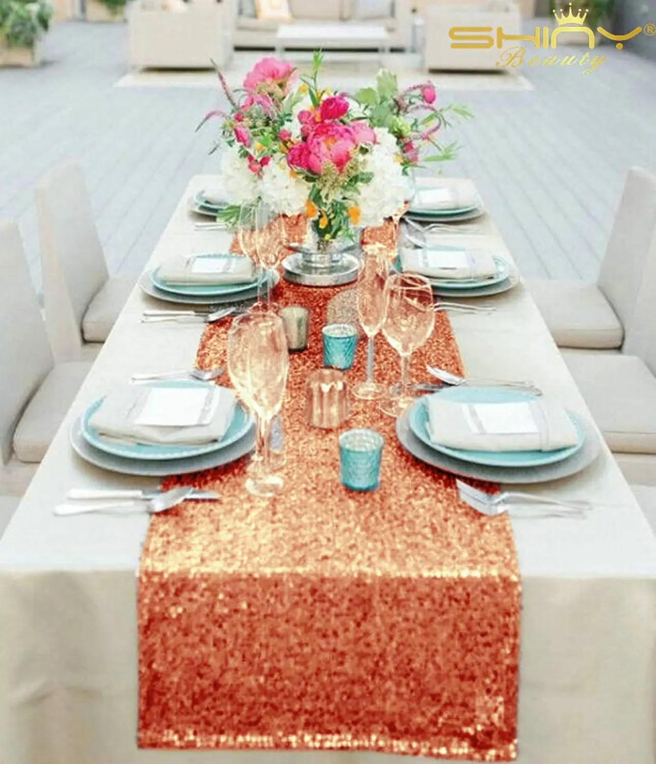 30x120 см Хэллоуин настольная дорожка оранжевая блесток s Блеск украшение стола для