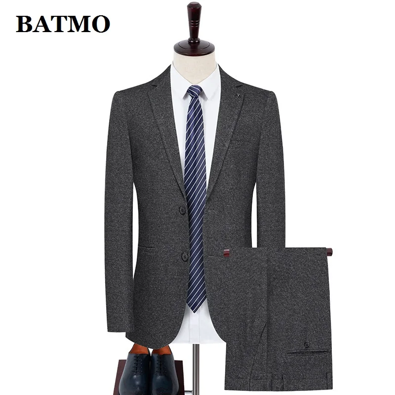 

Мужской осенний костюм BATMO, серого цвета, большого размера, 2021, S-XXXL, 677