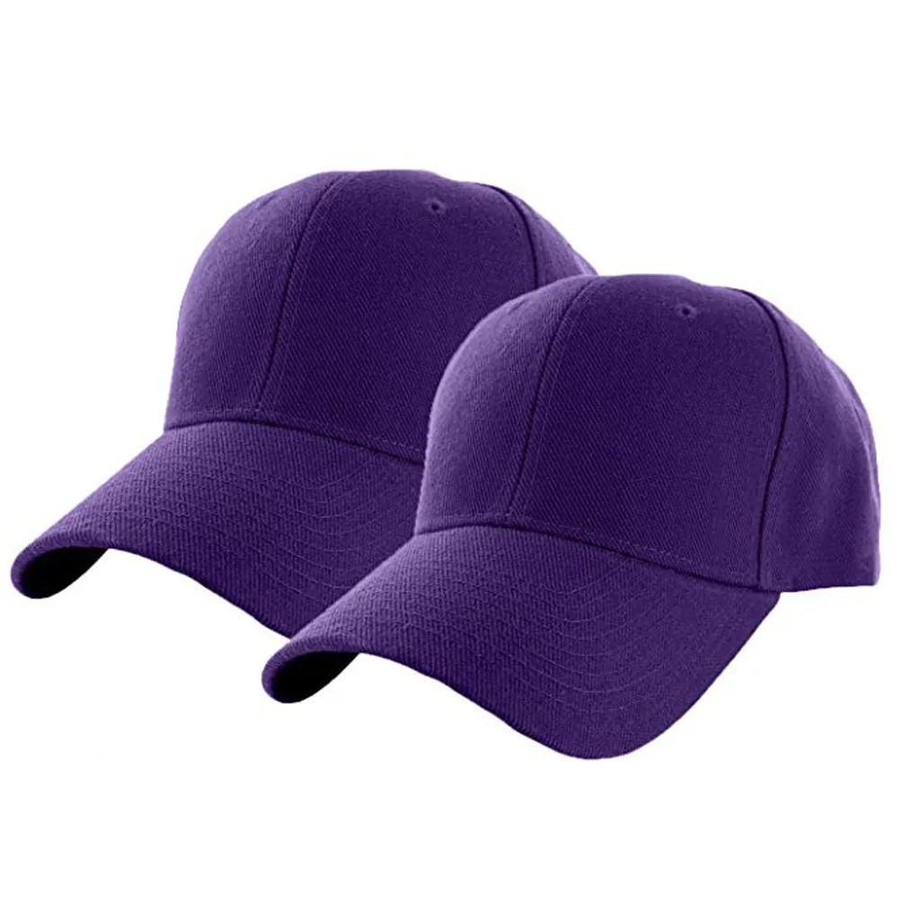 Purple 2 шт Женская Мужская шляпа изогнутая Солнцезащитная лампа на козырек доска сплошной цвет Бейсболка для улицы солнце Регулируемый головной убор спортивные шапки# YL5 - Цвет: Purple