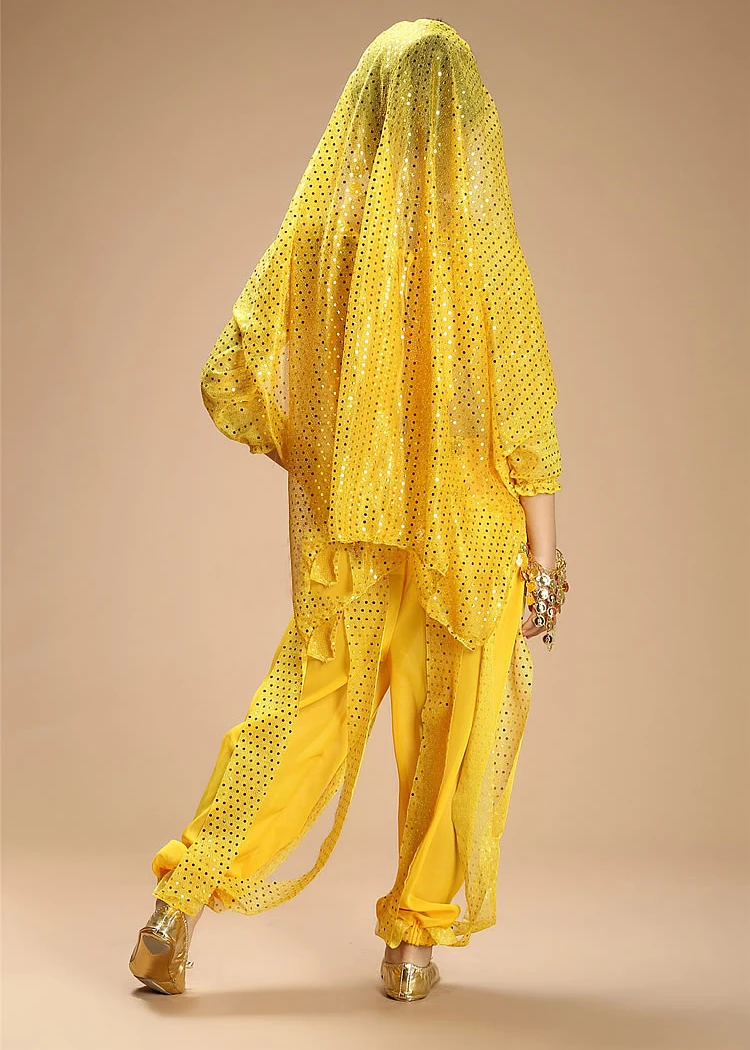 Детский костюм для танца живота с блестками и длинными рукавами|Танец живота| |