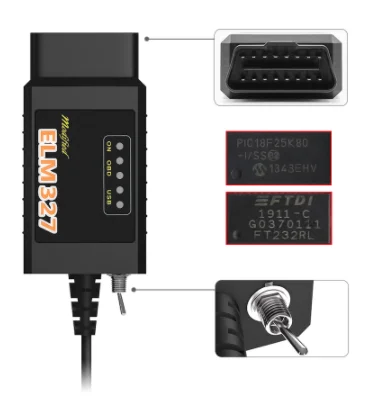 

ELM327 For Ford FORScan V1.5 PIC18F25K80 FTDI/CH340 ELM 327 HS-CAN/MS-CAN Switch obd obd2 USB Scanner Car Diagnostic Auto Tool