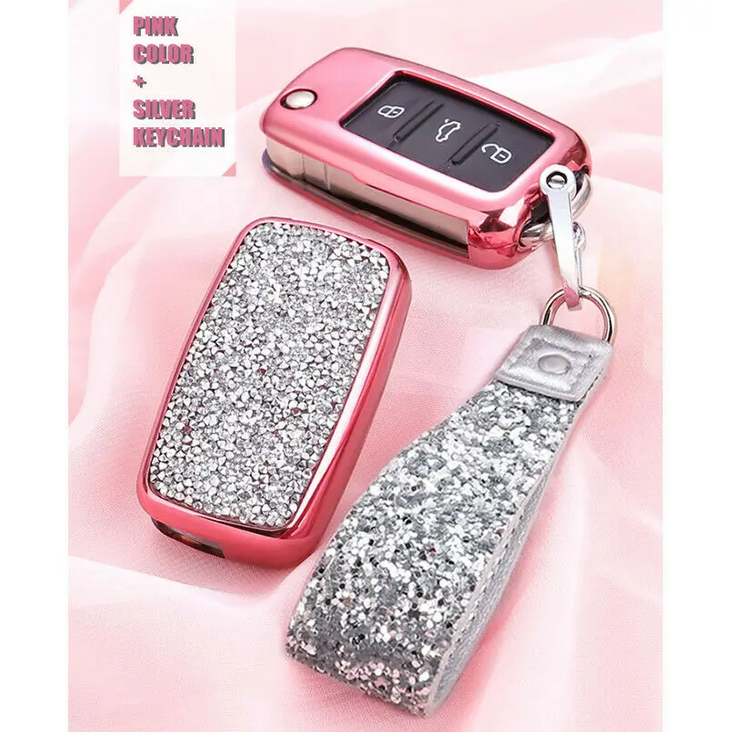 Brand New Diamond Car Key Case Bag Fob For Volkswagen Passat Golf Bora Polo Sagitar | Автомобили и мотоциклы