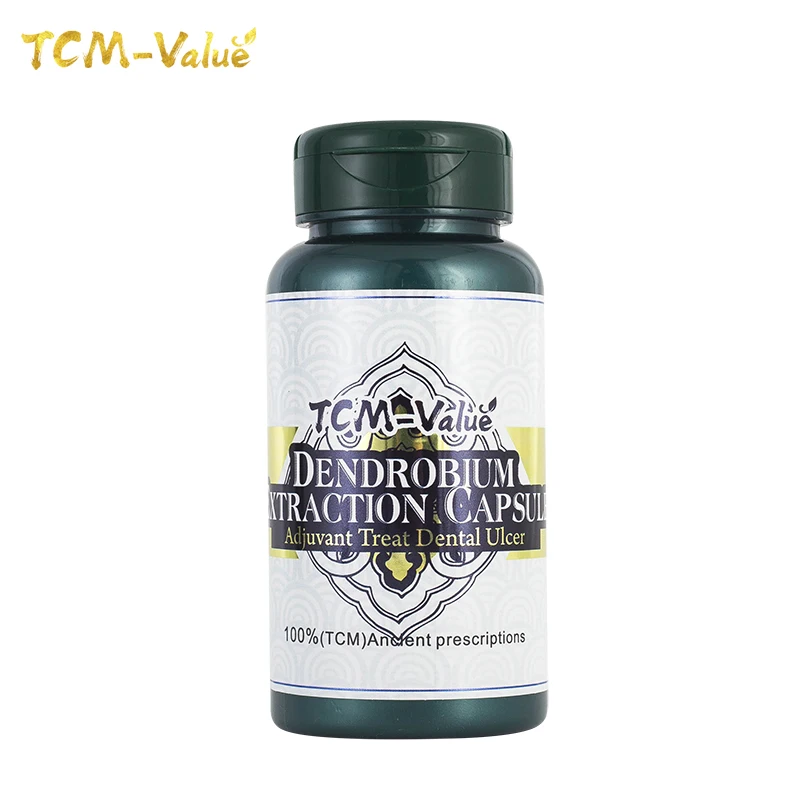 

TCM-Value Dendrobium Extraction Capsule, Adjuvant Treat Dental Ulcer, Cure Oral and tongue sores, mucosal ulceration, 50pcs.