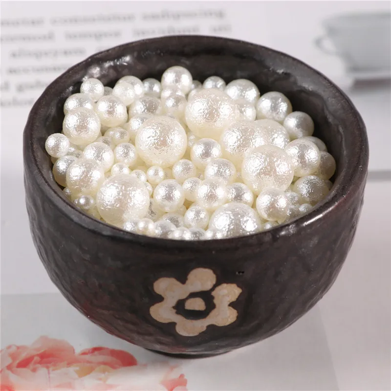 Круглые акриловые жемчужные бусины 3/4/5/6/8 мм без отверстия для бижутерии