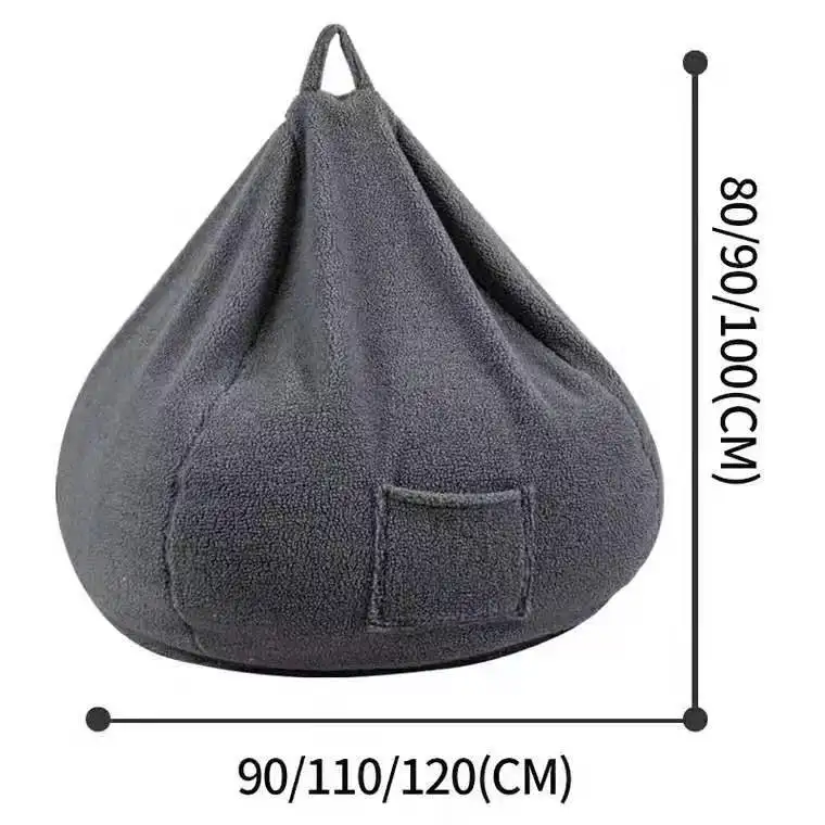 

Gray fleece fleece leather bean bag sofa chair powder puff floor seat lazy sofa bed sofa leisure tatami lounge chair
