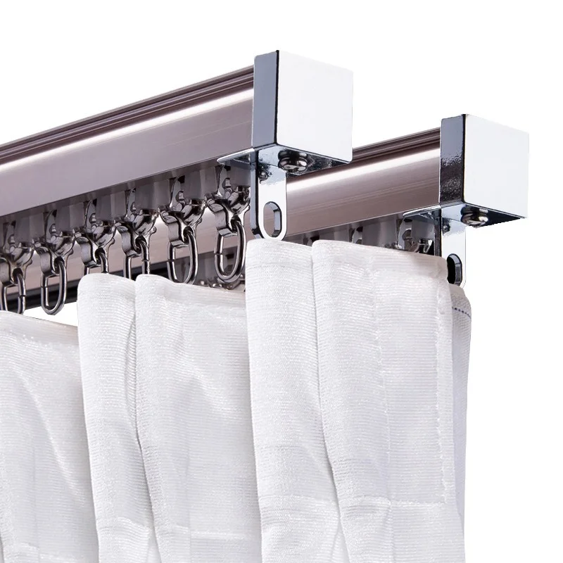Пластиковые направляющие для штор из сплава прямые изогнутые дорожные ролики