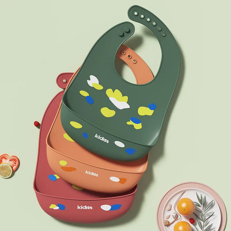 

Детские нагрудники, водонепроницаемый силиконовый нагрудник без стирки для кормления новорожденных, регулируемые нагрудники, детские наг...