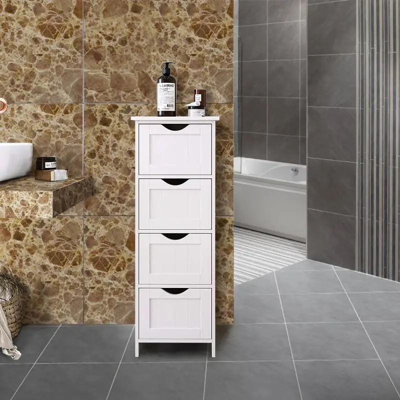 

Storage Cabinet Shower Corner Shelf 4 Layers Bathroom Floor Standing Shelf Sundries Storage Cabinet Home Furniture HWC