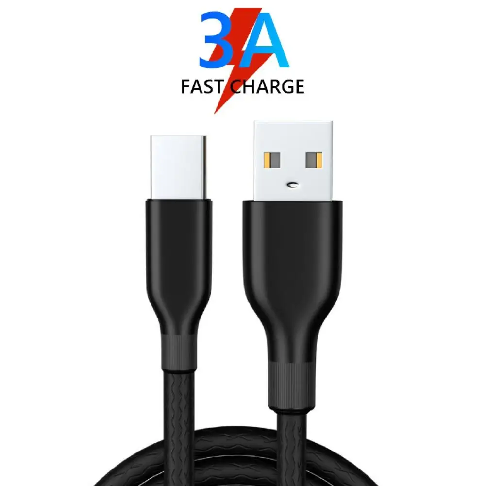 

1m Micro USB Type-C 3A Fast Charging Data Transfer Mobile Phones Cable Cord