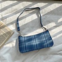 underarm bag baguette bag 2021 new fashion plaid bag simple wild retro single shoulder bag handbag