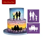 Парный и семейный дизайн, стандартный набор, кружевная форма для помадки, инструменты для украшения тортов, трафареты для торта, трафареты для украшения тортов, посуда для выпечки