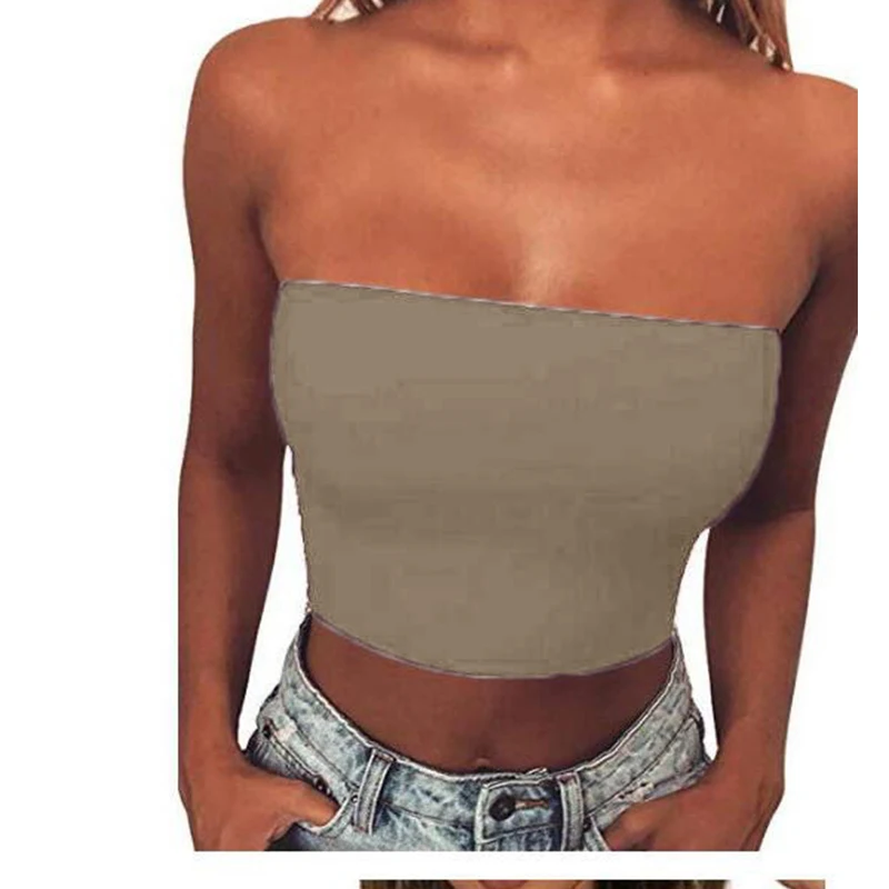 Женская Повседневная майка на бретельках блузка-бюстье без рукавов женская