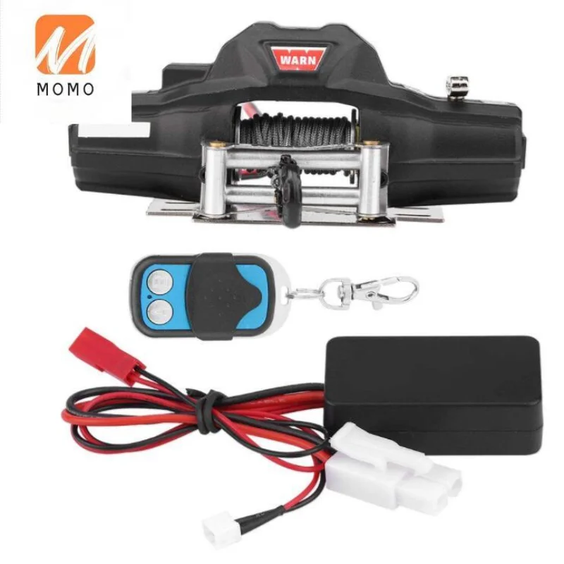 RC Car Winch 1/8 1/10  Scale RC Model Vehicle Crawler Car Dual Motor Winch with Remote Controller