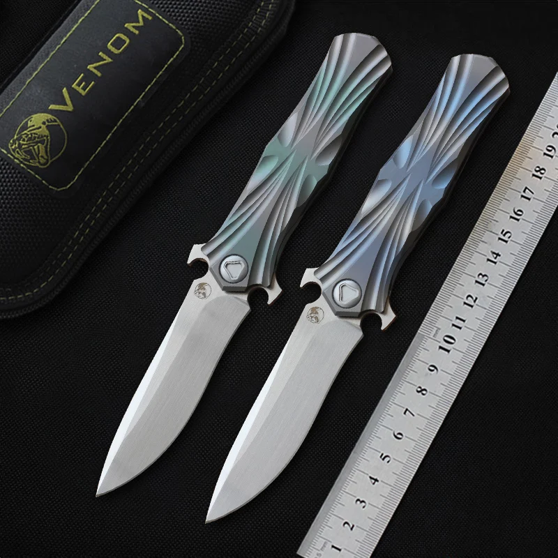VENOM T Складной нож M390 титановый плавник походный охотничий тактический