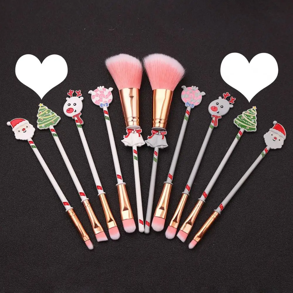 Рождественский подарок 5 шт. Кисть для макияжа начинающих набор кистей бровей