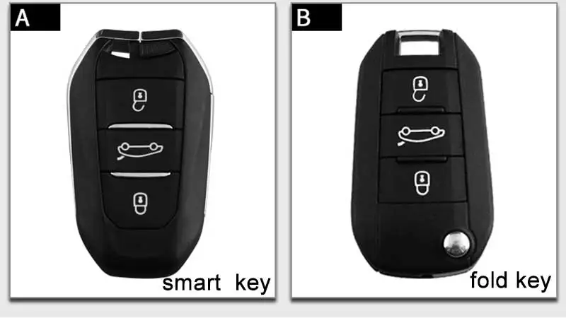 Carbon Fiber car Key Case holder For Peugeot 508 301 2008 3008 4008 407 408 Citroen C5 C6 C4L CACTUS C3XR DS Smart Key cover images - 6