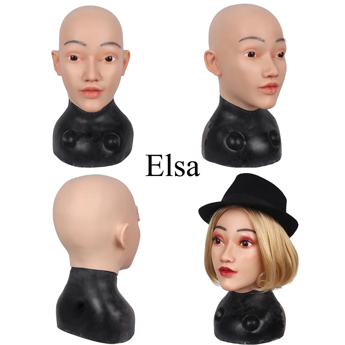 

NUSIAMA Silicone Face Mask Realistic Female Mask for Masquerade Halloween Mask For Crossdresser Drag Queen Transgender
