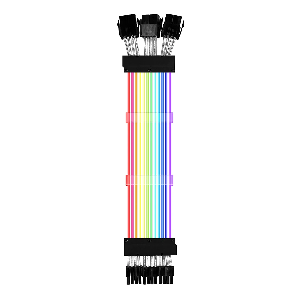 Кабель-удлинитель питания PSU RGB ATX 24Pin GPU 8Pin тройной стример PCI-E 6 + 2Pin двойной