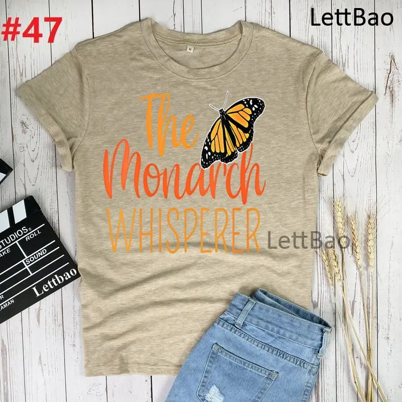 

Monarch Butterfly T Shirt Women Cartoon Graphic Top Tees Korean Style Tshirt Harajuku Kawaii Streetwear Punk Women T-Shirt