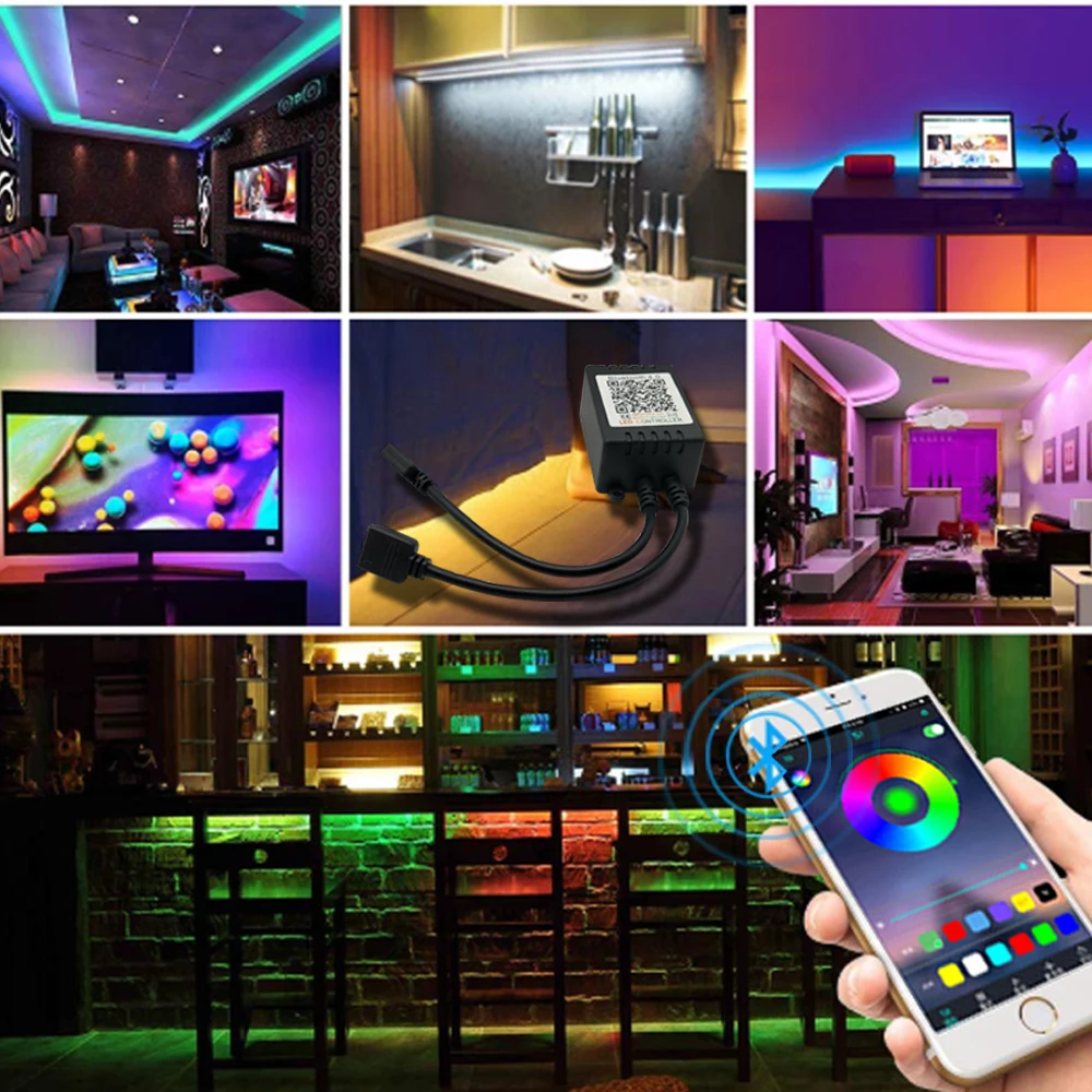 APP телефона RGB/RGBW контроллер Bluetooth светодиодный постоянного тока 5 В 12 24 ИК пульт