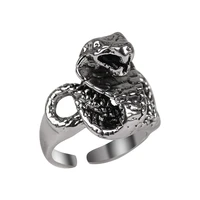 2020 new mens ring animal snake irregular shape opening adjustable neutral alloy jewelry gift direct sales